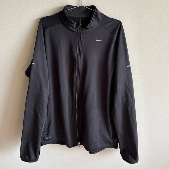 Nike Mens Dri-fit Long Sleeve Versatile Jacket Black Size XL - Picture 1 of 8
